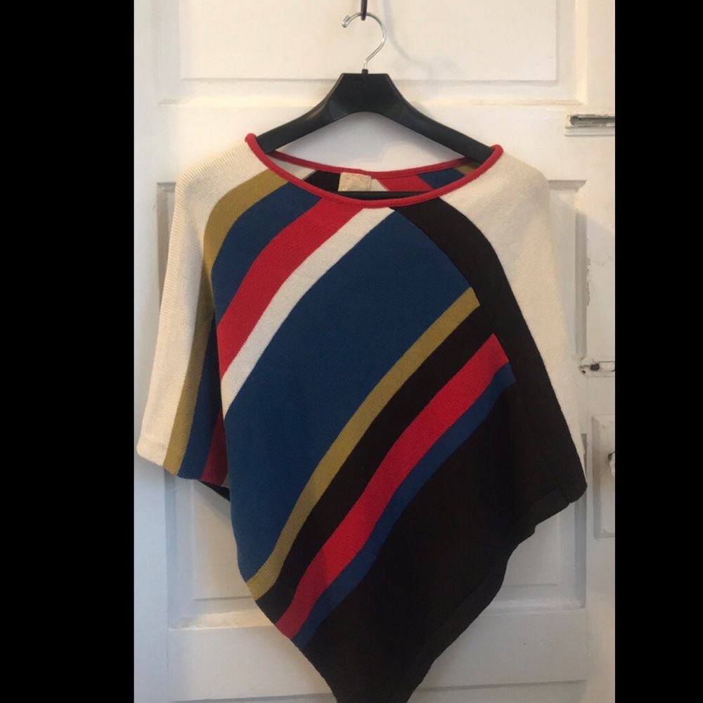 Cozy Forever 21 Striped Poncho